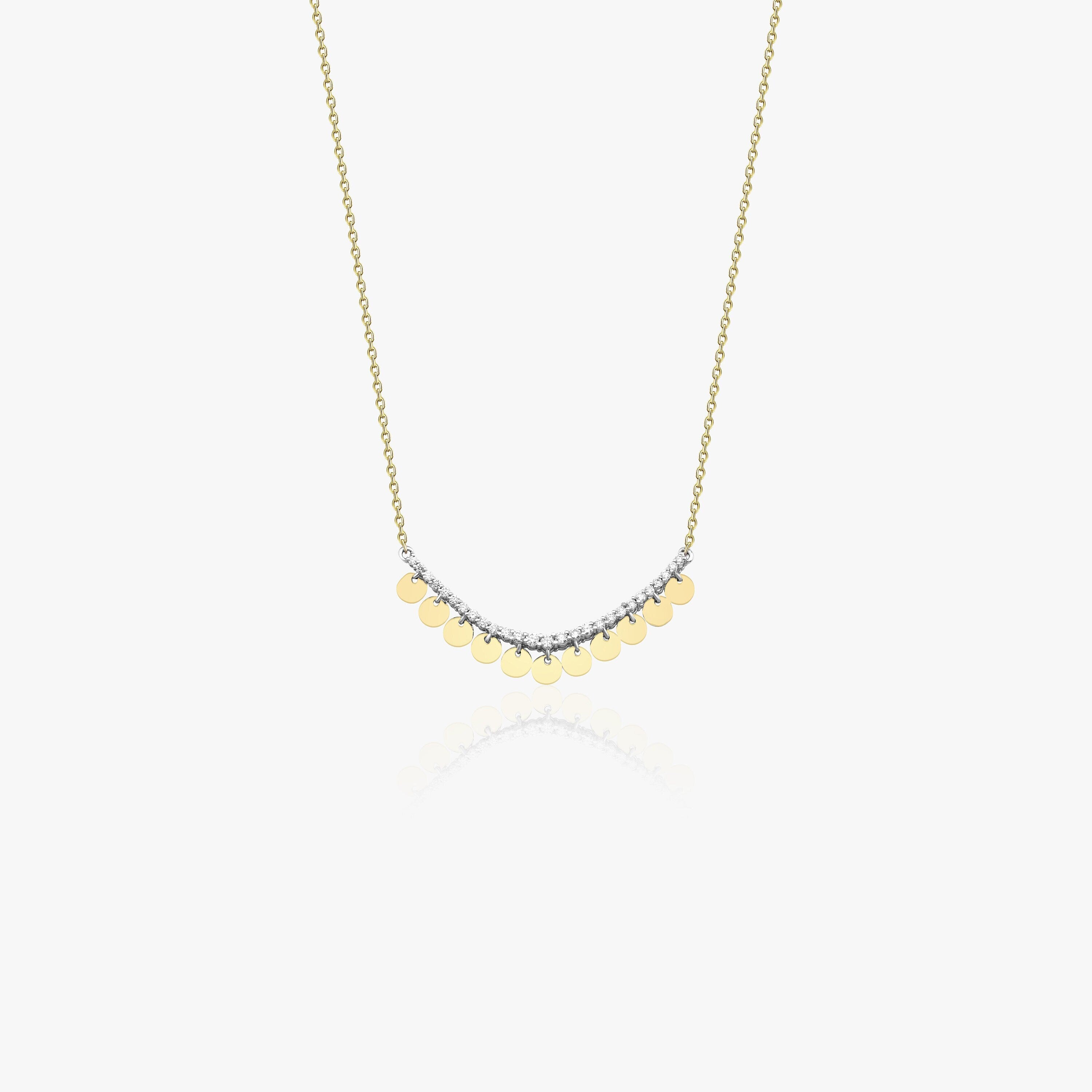 Diamond Crescent Bar Necklace