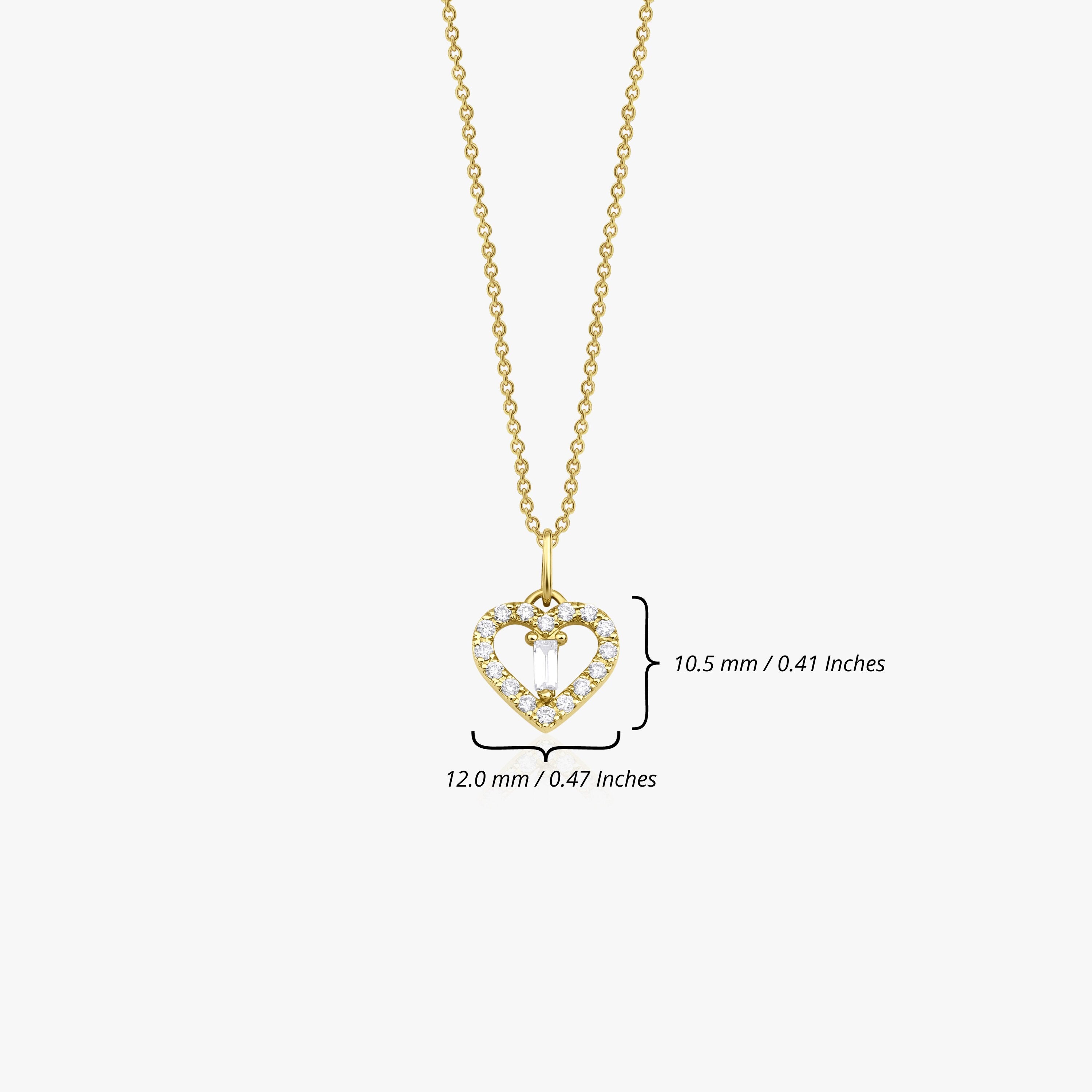 Diamond Heart Pendant Necklace